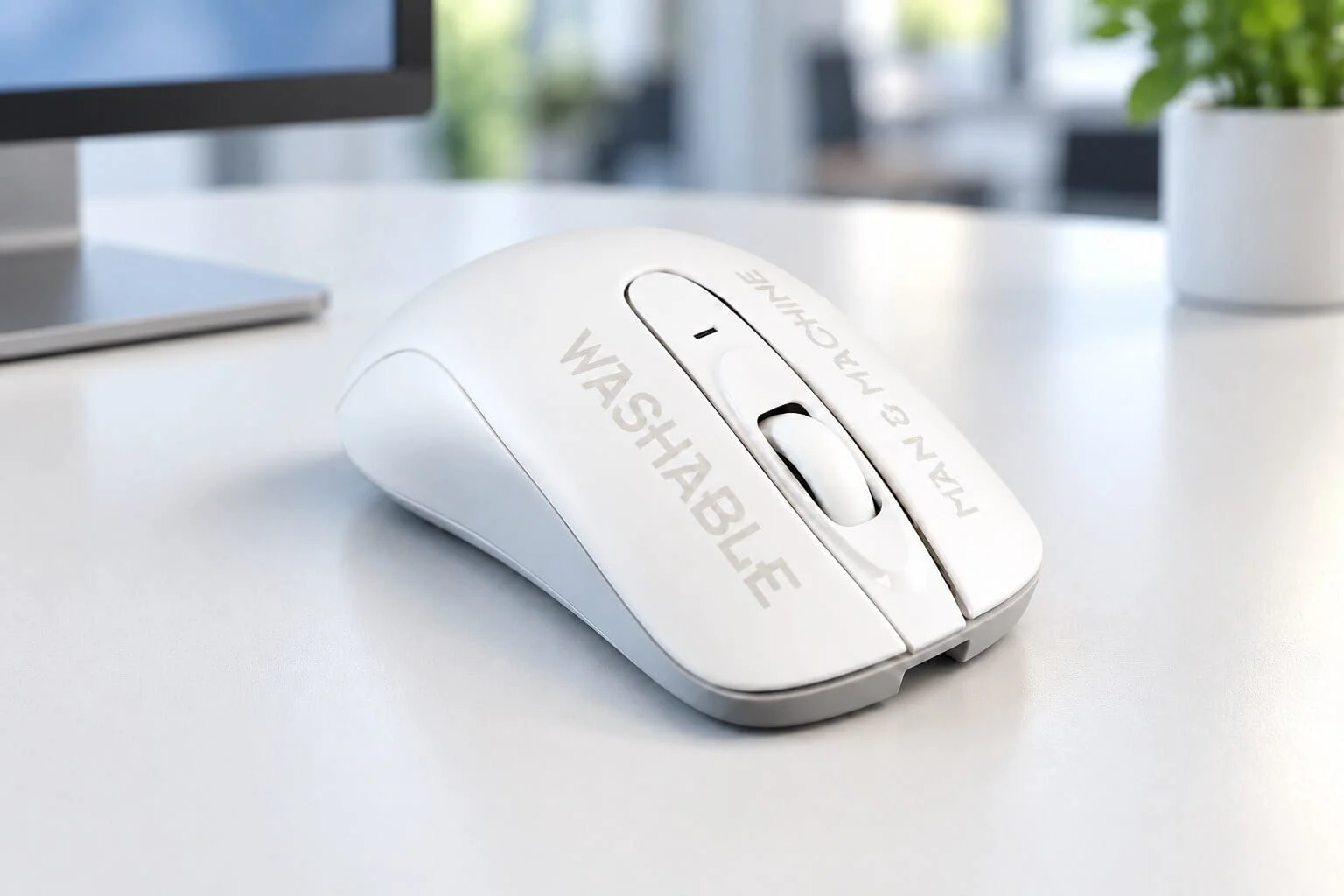 MMI wireless mouse on a clean work surface