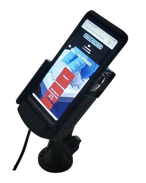 Smartphone mounted in the Cool Dock™