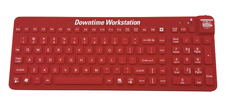 Red MMI E Cool Sealed keyboard for Downtime Workstations