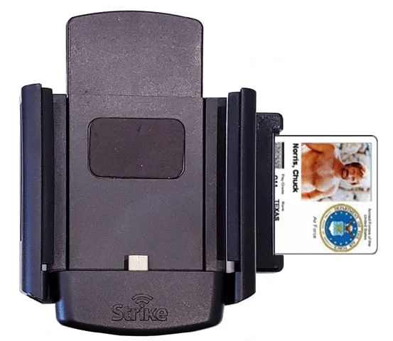 Smartphone mounted in a Cool Dock™ for healthcare