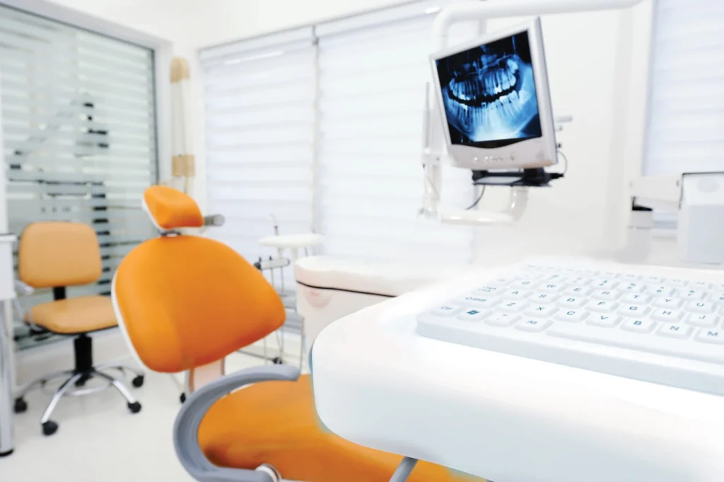 MMI keyboard in a bright dental operatory