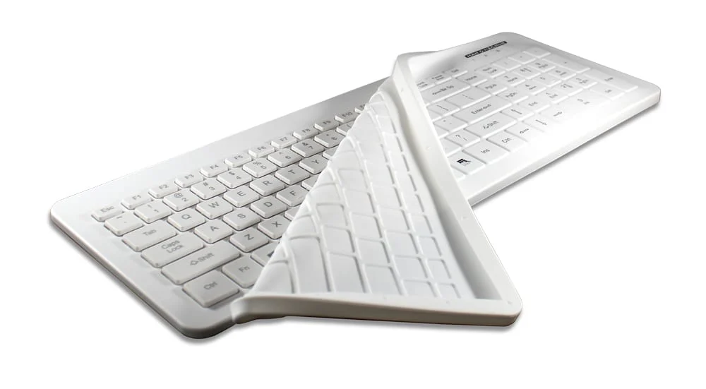 MMI sterilizable Fitted Keyboard Drape fitted over a keyboard