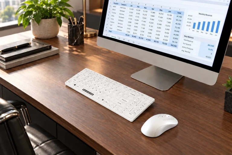 MMI Its Cool Wireless keyboard and C Mouse Wireless on a modern desk